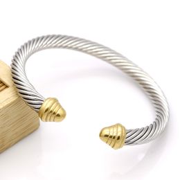 Wholesale Personalised hip-hop Bangles bracelet Stainless steel cable love bracelet
