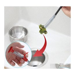 Other Household Cleaning Tools Accessories Stainless Steel Bendable Cleaner Claws Sewer Hair Kitchen Sink Anticlogging Pipeline Fo Otdag