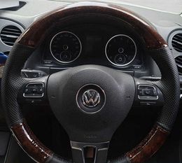 Customised Car Steering Wheel Cover leather For Volkswagen VW Golf 4 Passat B5 1996-2015 Seat Leon 1999-2015 Polo 1999-2015