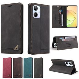 Phone Cases For OPPO C30 A57 A77 K10 A54 A74 A95 Realme C30 9 8 Reno 6Z Luxury Fashion Wallet Retro PU Leather TPU Case