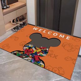 custom floor mats Trendy carpet Cartoon carpet door mat waterproof and dirt-resistant non-washable wipeable