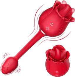 Sex Toy for Rose Woman LUMODIA 3 in 1 Vibrator G spot Stimulation Adjustable Adult s with 9 Tongue Licking Vibrating Modes Sexual FQDQ