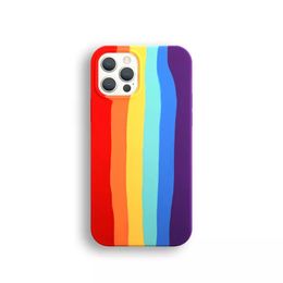 Rainbow Pattern Anti Shock Phone Silicone TPU Phone Case For iPhone 14 Pro Max 13 Pro