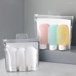 Storage Bottles 3pcs/set 60ml Travel Bottle Portable Essence Shampoo Gel Shower Skin Care Container Silicone