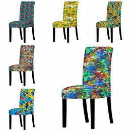 Chair Covers Rustic Floral Print Home Decor Cover Removable Anti-dirty Dustproof Stretch Chairs For Bedroom Dining