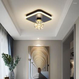 Chandeliers Gypsophila Led Aisle Ceiling Light Modern Minimalist Household Creative Golden For Entrance Corridor Hall Balcony