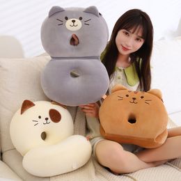 45-32CM Kawaii Multifunction Cat Pillow Plush Toy Lovely Kitten Sofa Chair Cushion Office Sleeping Pillow Dolls Nice Xmas Gift