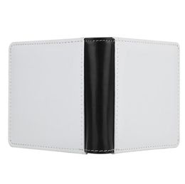 Party Favours Sublimation Blank PU Double Side Foldable Men Clutch Hot thermal transfer Wallet printing purse SN4265