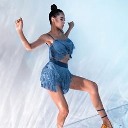 Stage Wear Latin Dance Skirt Professional Rumba Practise Clothing Samba Training Tassel Suit Female Sling Tops Salsa Costumes DWY7686