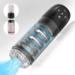 Sex Toy 1 4 in Upgraded Male Masturbator 4s Lockable Penis Pump One-click Release Vacuum Pumps 7 Rhythmic Suction 7 Smooth Rotation Automatic 2UZ1