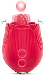 Sex Toy Vibrator Rose for Women Clitoral Stimulator Tongue Licking s Mini with 10 10 Vibration Modes Clitoris Nipples L8DF