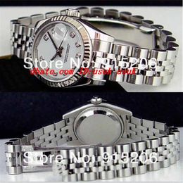 Top Quality Luxury Watches 2017 Ladies 18k White Diamond 179174 Automatic Women's Sport Wrist White Mother Of Pearl Have182E