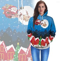 Men's Hoodies Phantasy Christmas Hoodie Sweatshirts Unisex Clothing Pullover Santa Claus Printed Long Sleeve Fashion Casual Streetwear