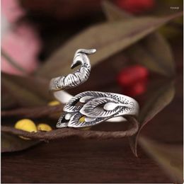 Wedding Rings Bohemian Ethnic Peacock For Women Bridal Vintage Finger Christmas Gifts