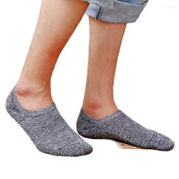 Men's Socks 5pairs/lot Male Thick INVISIBLE Cotton Men Man's Anti-slip Boat Ankle Sock Slippers Winter Spring