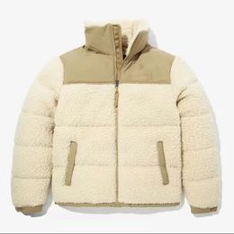 Designer stand collar Mens Jackets puffer Winter Fleece Outerwear parka downs Coat Men Warm Thickened Lamb Zippers Printed Cardigan Outwears XL