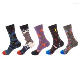 Men's Socks European And American Street Trend Net Red Personality Creative Retro Long Tube Couple