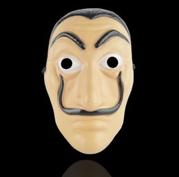 La Casa De Papel Full Face Mask plastic Salvador Dali Costume Movie Mask For Realistic Halloween Party Night Club SN494