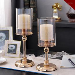 Candle Holders European Home Retro Candlelight Dinner Lamp Props Nordic Romantic Holder Decoration Light Luxury Table