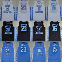 NCAA North Carolina Tar Heels 15 Carter 23 Michael College blue white black Basketball Jerseys Stitched jersey shirts