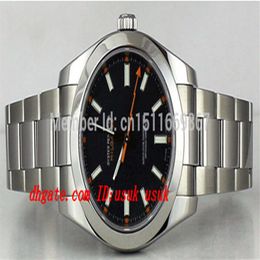 Luxury Wristwatch New Stainless Steel Bracelet 40mm - Black Index Dial - 116400 Sapphire Automatic Mens Men's Watch Watches185H