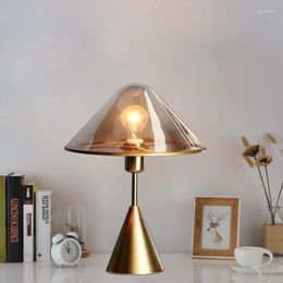 Table Lamps Est Nordic Lamp Glass Decoration E27 LED Amber Or Clear Modern Design