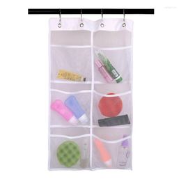 Storage Boxes Hanging Bag 6 Grids Organiser Net Holder Portable Reusable For Bathroom Makeup Toiletries Mesh Breathable H99F