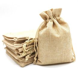 3x4 inch Burlap Gift Bags with Drawstring Recyclable Linen Sacks Bag for Wedding Favors Party DIY Craft Jewelry packing
