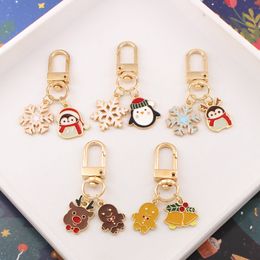 Creative Christmas Keychain Pendant Accessories Mini Metal Bag Car Keychains Jewellery Gift Alloy Key Chain In Bulk