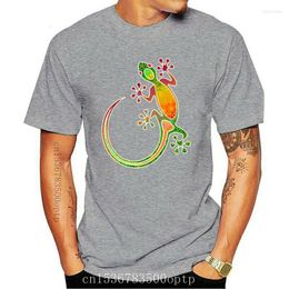 Men's T Shirts 2022 Unique T-shirt Gecko Floral Men Shirt Tribal Art 2022est Short Sleeve Printed TShirt Cotton Crew Neck Tees Summe