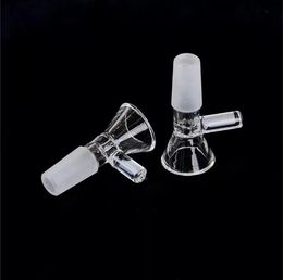 14mm Male Hookah Clear Thick Pyrex Glass Oil Burner Water Pipes for Rigs Smoking Bongs Big Bowls for Smoke