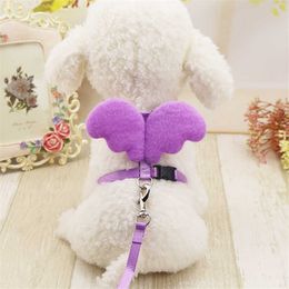 Dog Collars Leashes 2018 new arrival cute dog collar pet necklace for small angel wings traction supplies puppy accessories T221212