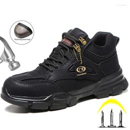 Boots Male Safety Shoes Man Work Sneakers Indestructible Winter Men Steel Toe Sport Footwear