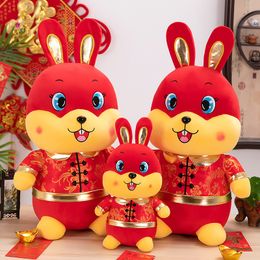 2023 Year of Rabbit Zodiac Bunny Plush Toy Stuffed Animal Mascot Doll Lucky For Chinese Ornament