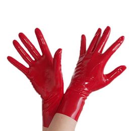fingerless gloves Fashion-Latex Short Gloves 0.4mm Club Wear for Catsuit Dress