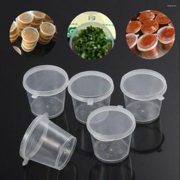 Storage Bottles 25Pcs Small Plastic Takeaway Disposable Food Containers Sauce Cup Pigment Paint Box Palette