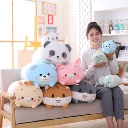 20cm Soft Cartoon Animal Pillow Penguin Pig Frog Plush Toy Stuffed Nice Cute Fat Dog Cat Totoro Cushion Kid Girl Birthday Gift