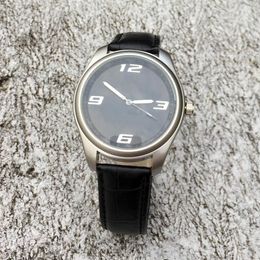 Fashion men boy leather strap quartz wrist watch watches B02275f