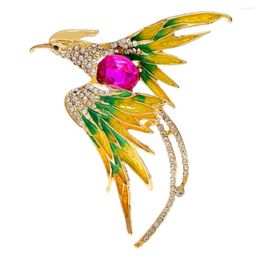 Brooches CINDY XIANG Phoenix For Women Fashion Rhinestone Bird Pin 3 Colours Available Party Wedding Jewellery