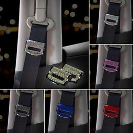 Safety Belts Accessories 2PCS Universal Car Safety Seat Belt Buckle Clip Seat Belt Stopper Car Seat Belt Fixing Clips Bling Car Assessoires for Woman T221213