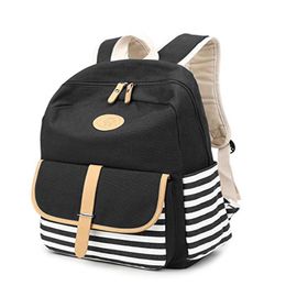 FIGROL School Backpack Lightweight Canvas Book Bags Shoulder Daypack Laptop Bag Fashion backpack223c