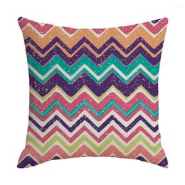 Pillow Colorful Striped Cover Aztec Ethnic Style Home Decor Sofa Case Native Southwestern Throw 45x45cm
