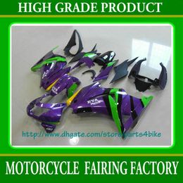 Purple green racing Fairing kit KAWASAKI Ninja 250R EX 250 2008 2009 2010 2011 EX250 08 09 10 11 RX1230C