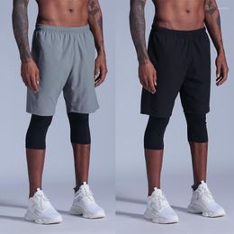 Running Shorts Men Basketball Sport 2 In 1 Jogging Fitness Training Quick Dry Gym Tight Short Pants