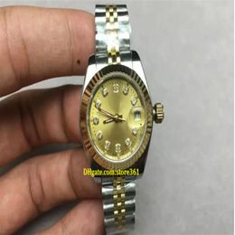 brand watch President Date Diamond Mark Gold Watch Stainless Watches Ladies Automatic Mechanical Wristwatch Lady Gift 28mm235G