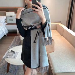 scarfs designer Winter shawl cashmere scarfs for women man designer scarf fashion brand womens mens long wraps Christmas gift 7colors tassel warm letter W5H1