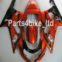 Custom Orange black fairing kit for SUZUKI GSXR 600 750 K1 2001 2002 2003 GSXR600 GSXR750 01 02 03 motorcycle fairings kit232J