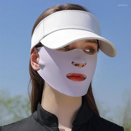 Bandanas Anti-UV Face Mask Outdoor Sun Protection Silk Cycling Bandana Hunting Running Breathable Adjustable Women Men