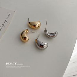 Stud Earrings 925 Silver Pin Geometric C-shaped Bean Studs Simple High Sense Female Ear Ornaments Women
