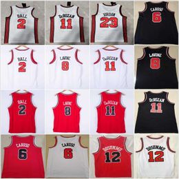 2022-23 Basketball Demar 11 DeRozan Lonzo 2 Ball Ayo 12 Dosunmu Alex 6 Caruso Jersey Stitched and Embroidery Mens Shirts